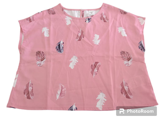 Blusa para niña con diseño de hojas 8 Años